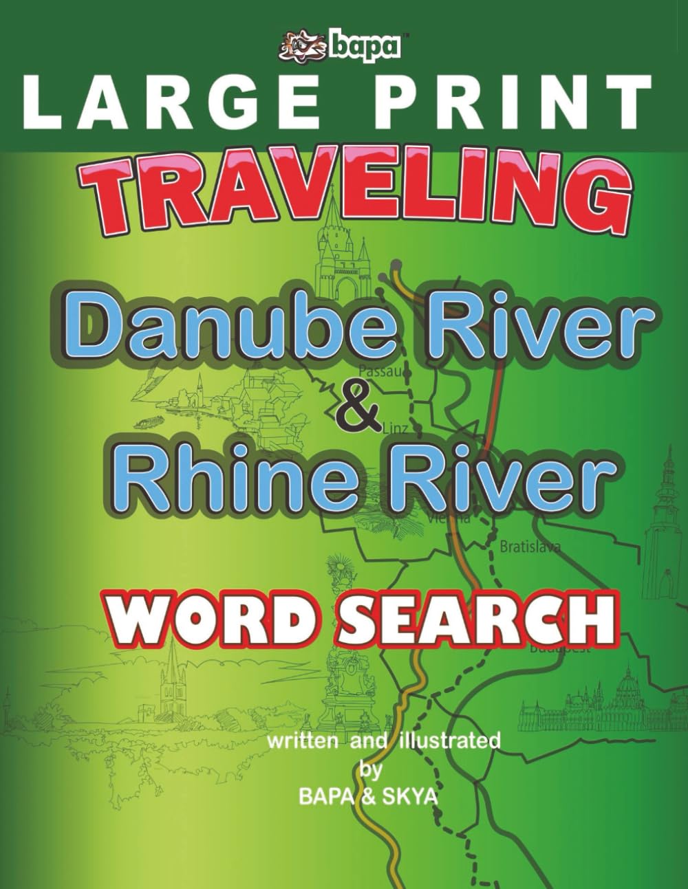 Traveling Danube & Rhine River Wordsearch