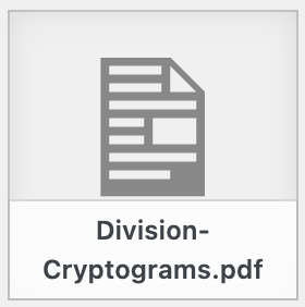 Division Cryptograms